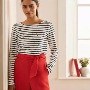 Boden 'Breton' Stripe Long Sleeve Top in MULTICOLOR (6)